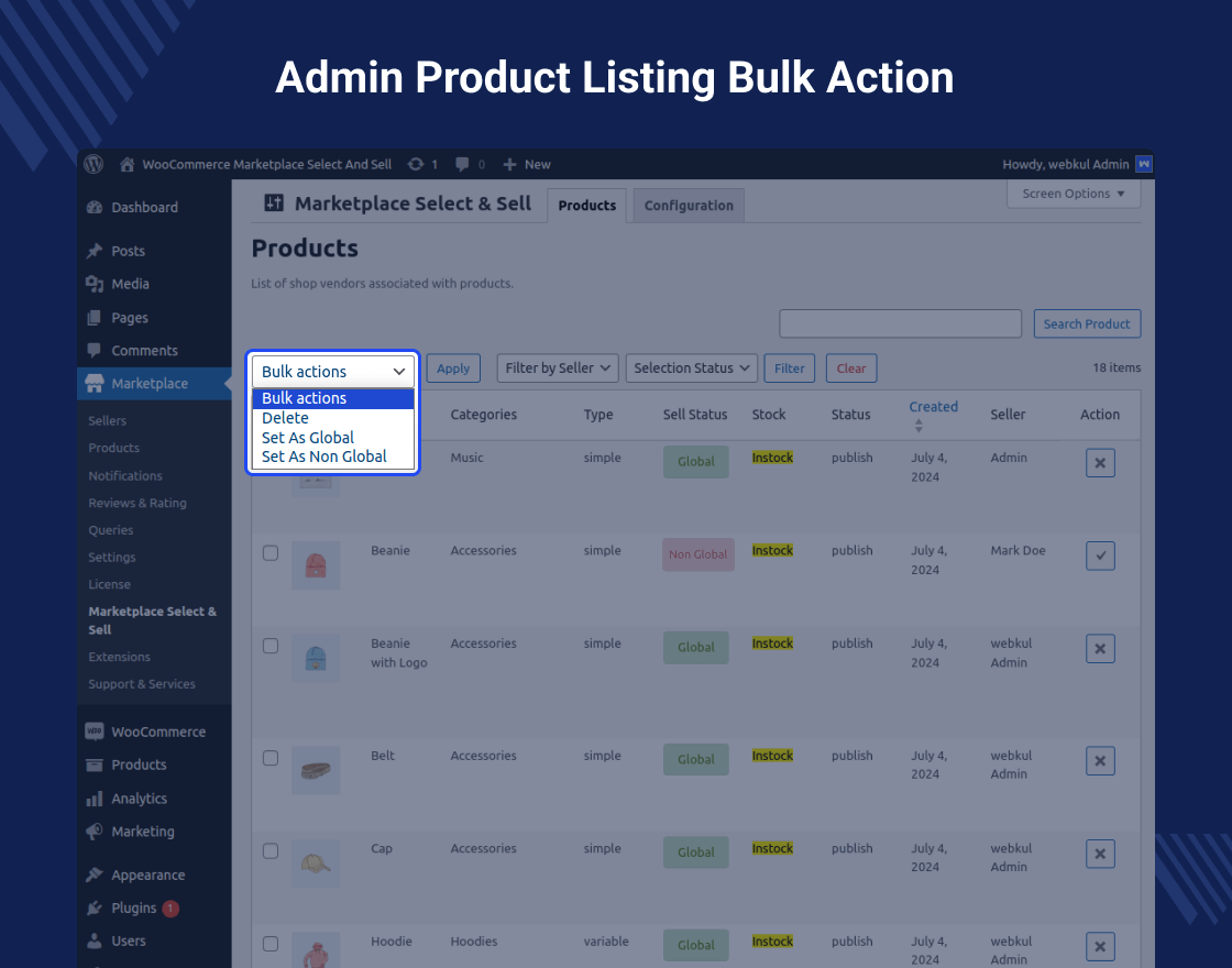 WooCommerce Marketplace Select and Sell
