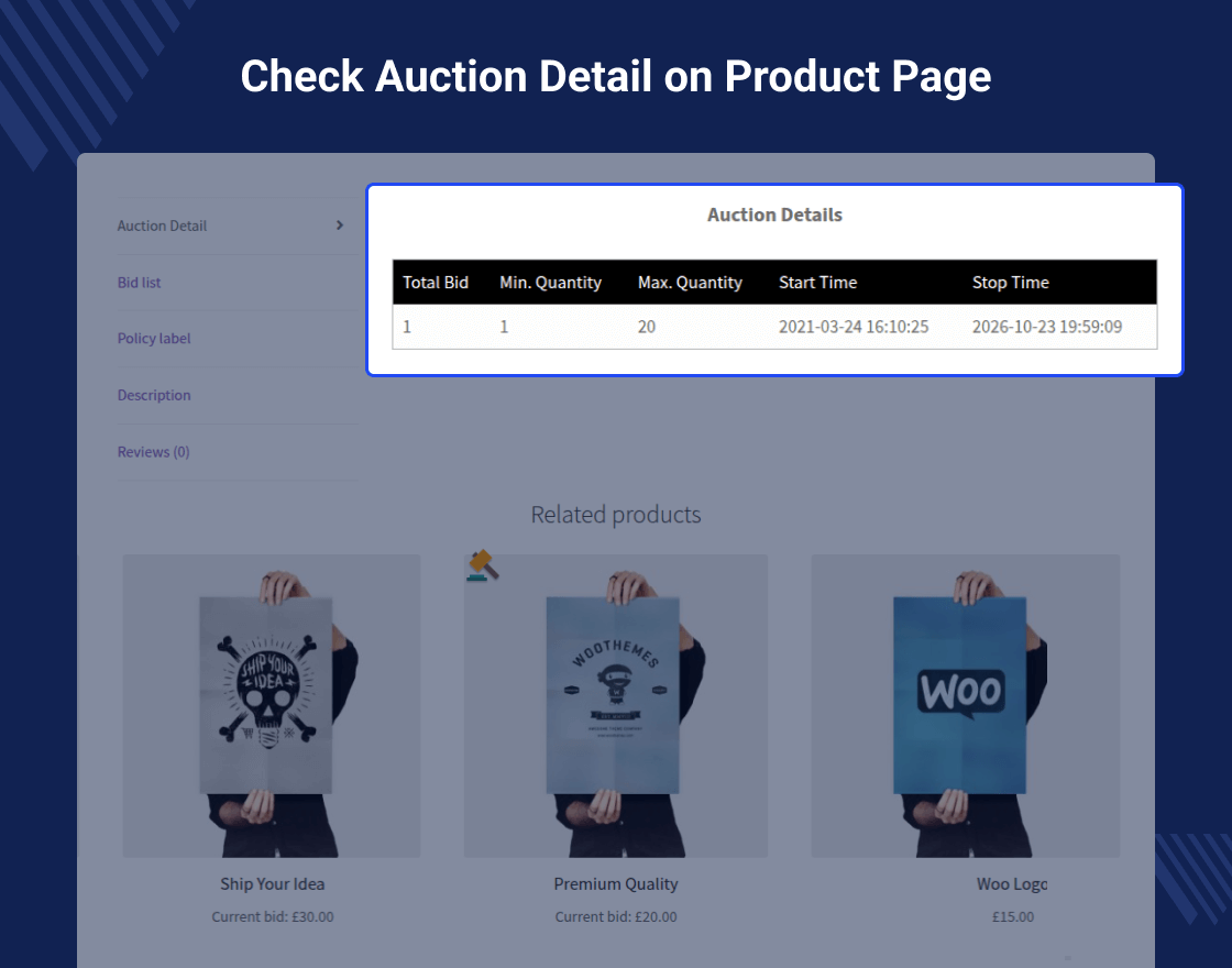 Marketplace Auction for WooCommerce