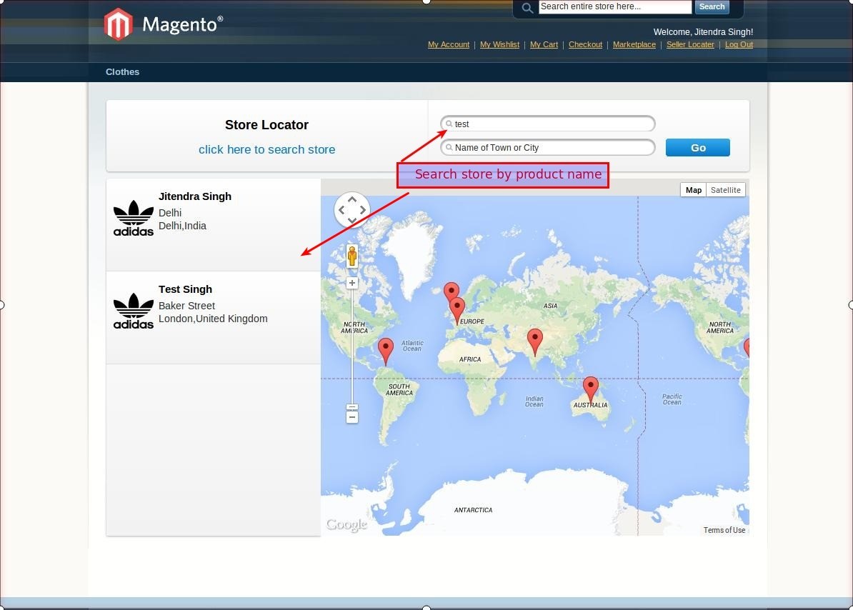 Magento (OpenMage) Marketplace Seller Locator