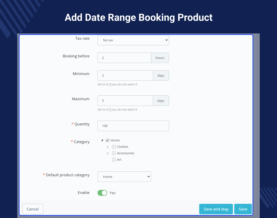 Prestashop Reservation And Booking Module