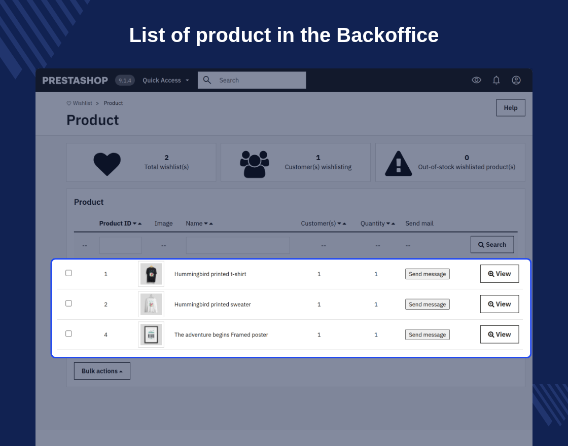 PrestaShop Product Wishlist