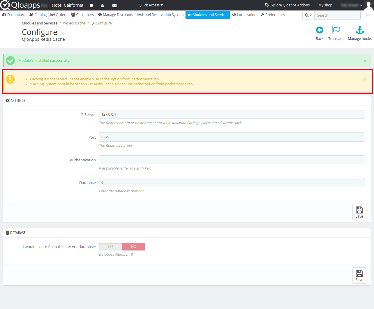 QloApps Redis Cache
