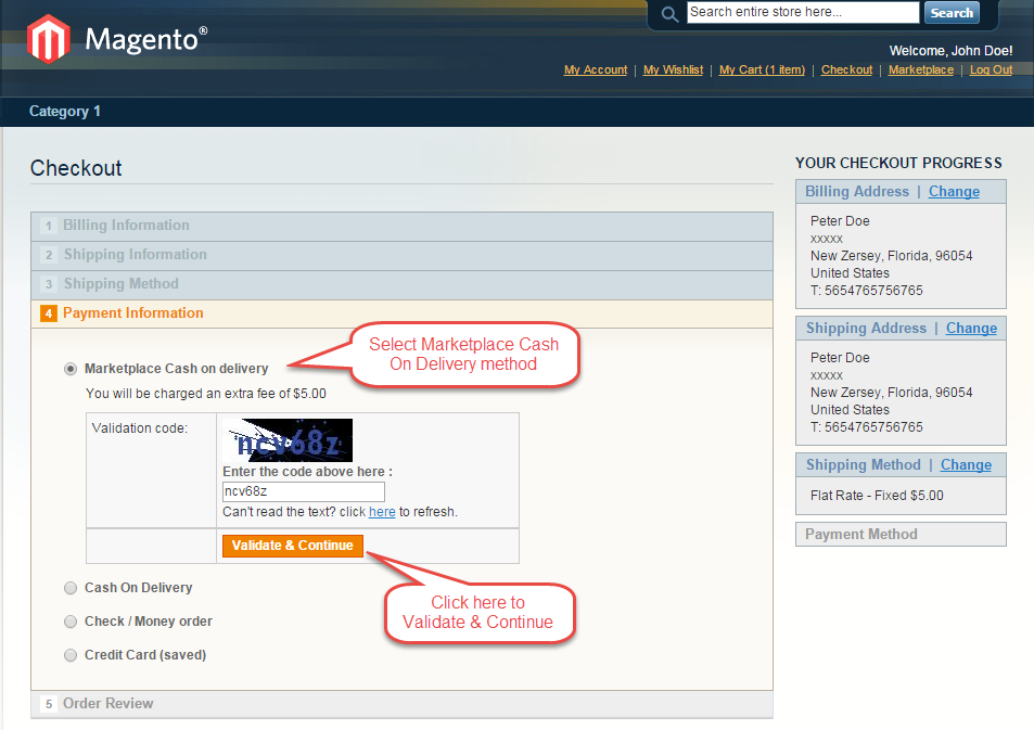 Magento (OpenMage) Marketplace Cash On Delivery