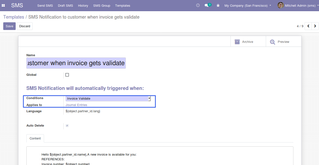 Odoo Smsgatewayhub SMS Gateway