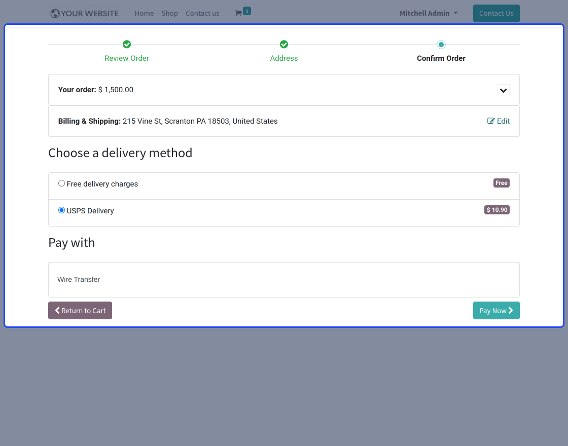 Odoo USPS Shipping Integration