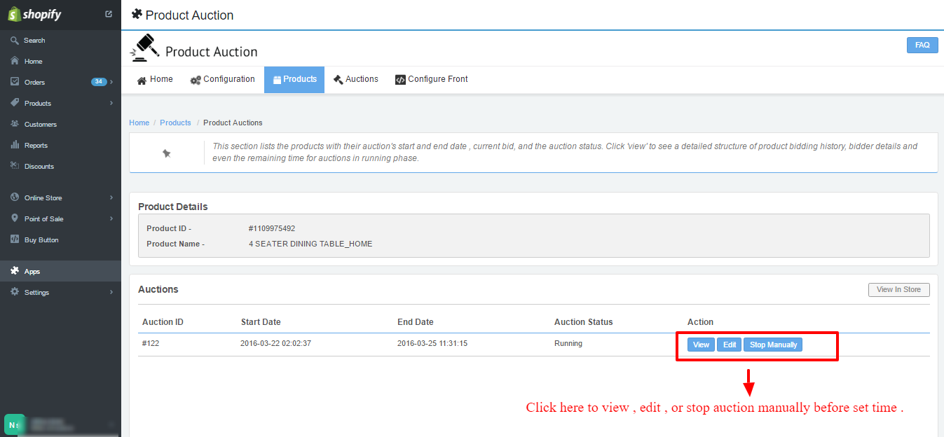 Product Auction for Shopify