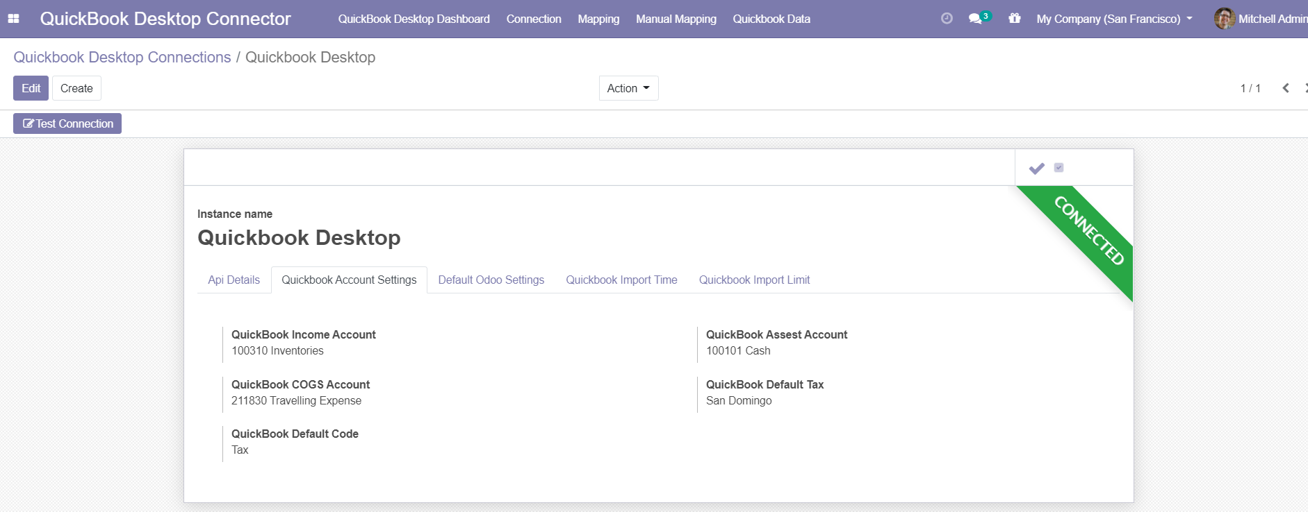 Odoo QuickBooks Desktop Connector