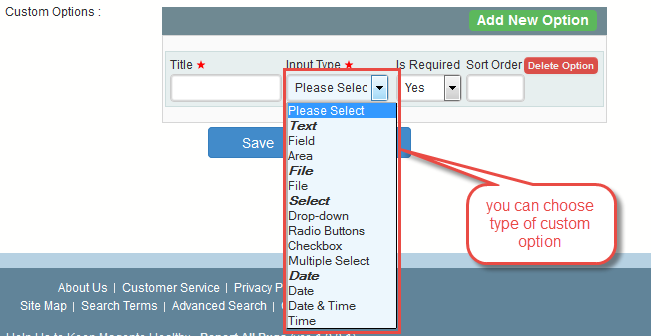 Magento (OpenMage) Customer Partner Custom Option