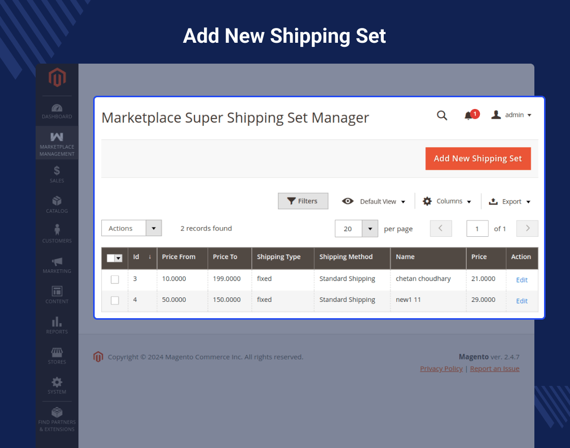 Magento 2 Table Rate Shipping Marketplace Add-on