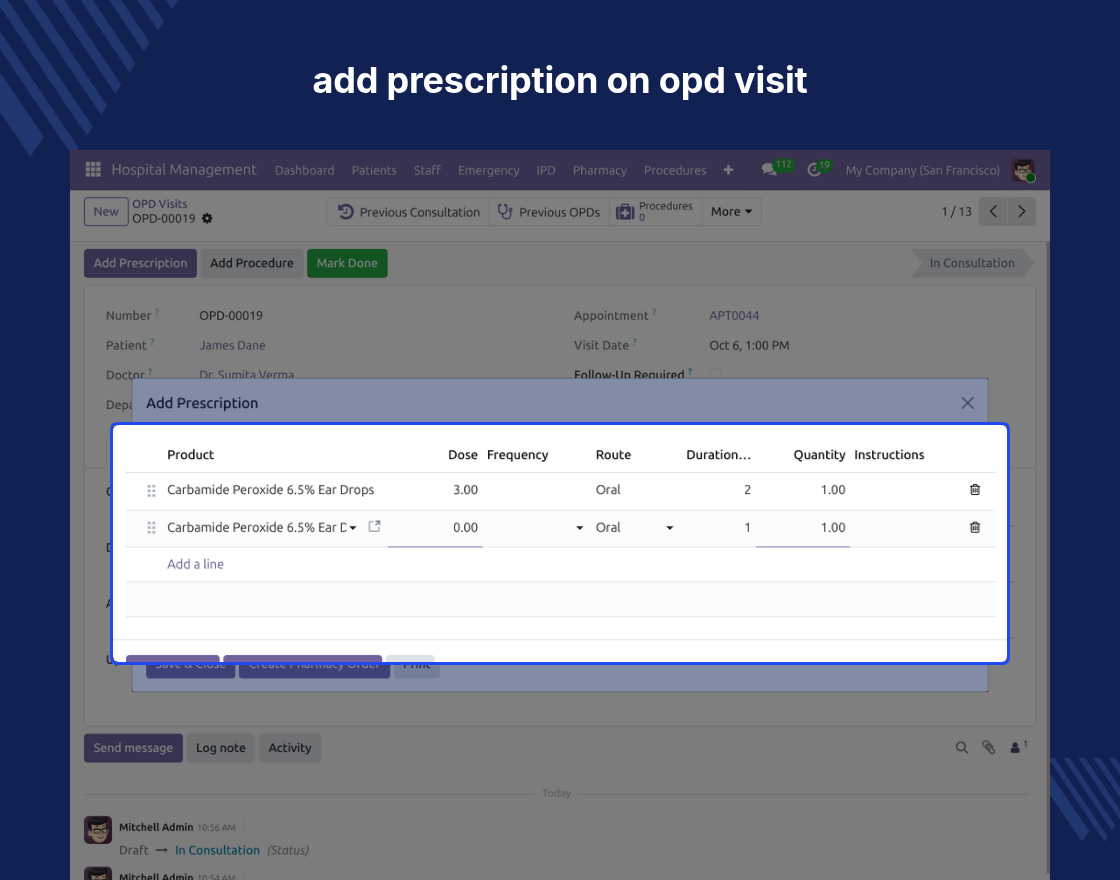 Odoo Hospital Management System
