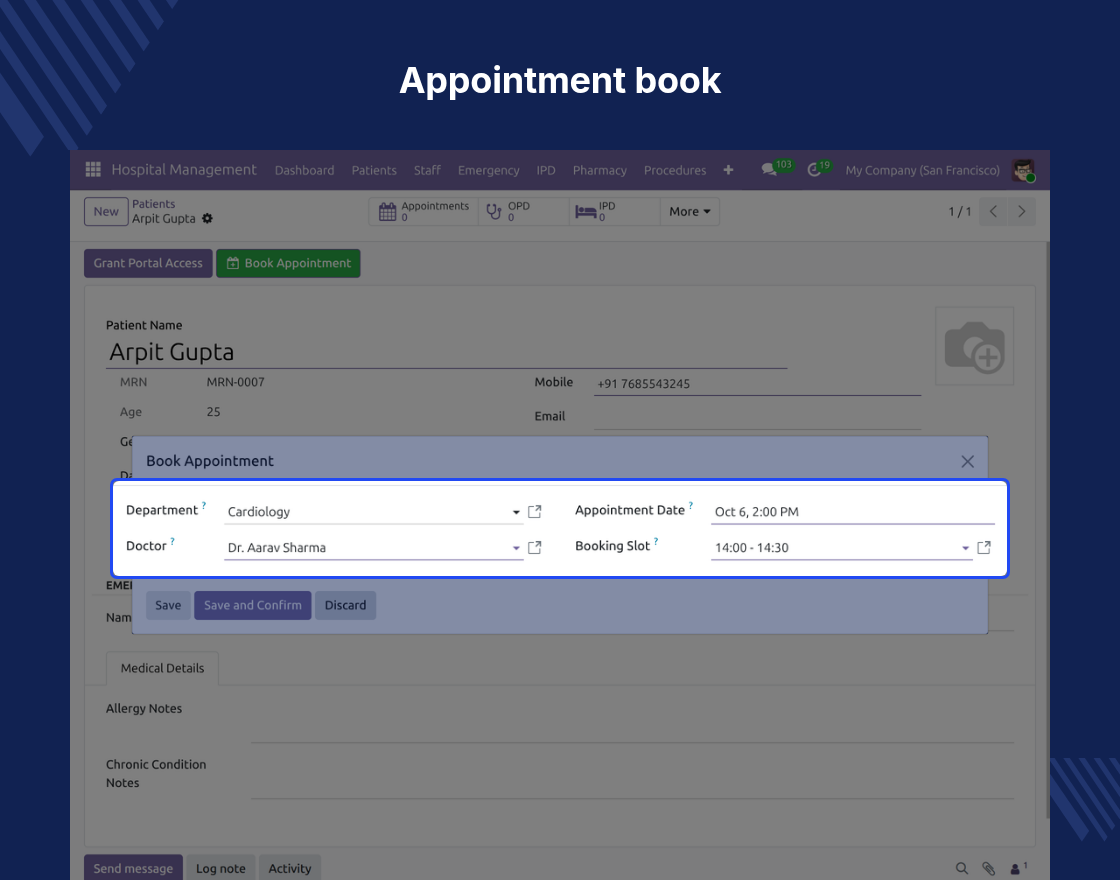 Odoo Hospital Management System