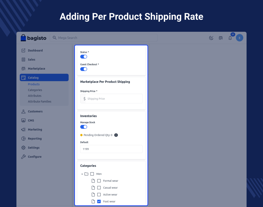Laravel eCommerce Marketplace Per Product Shipping