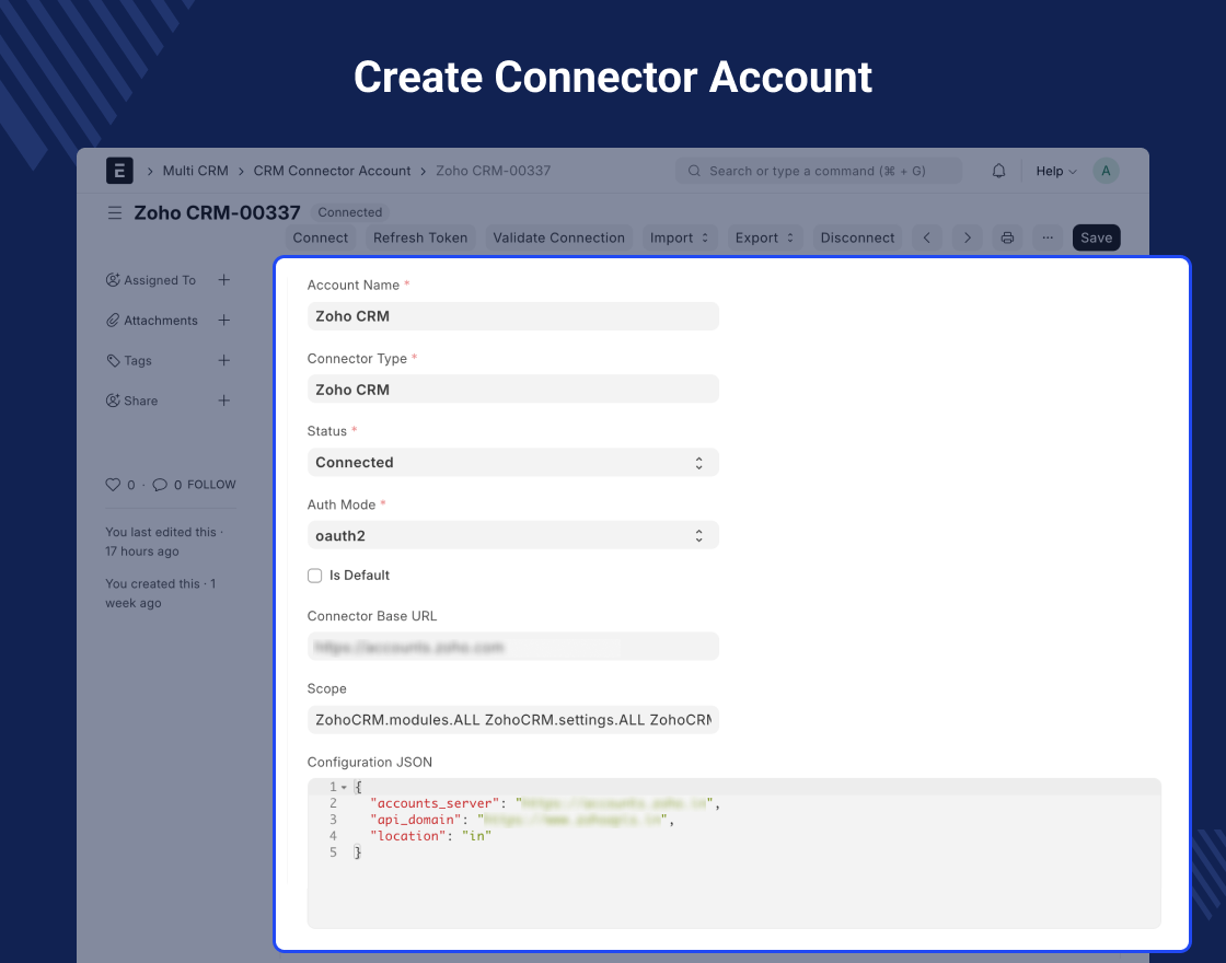 ERPNext Zoho CRM Connector