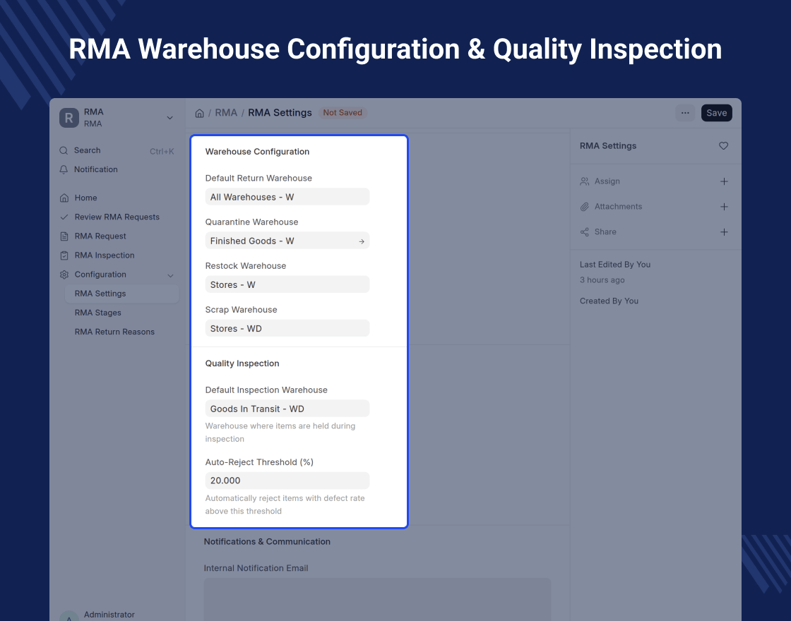 ERPNext Return Merchandise Authorization (RMA)