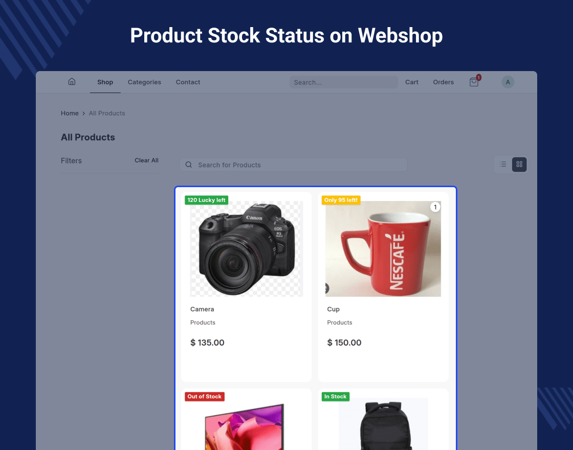 ERPNext Website Product Stock