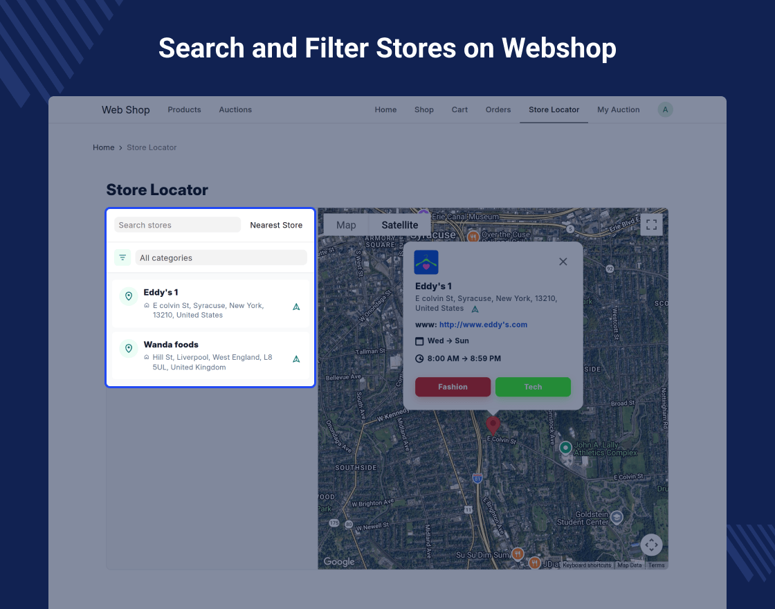 ERPNext Website Store Locator