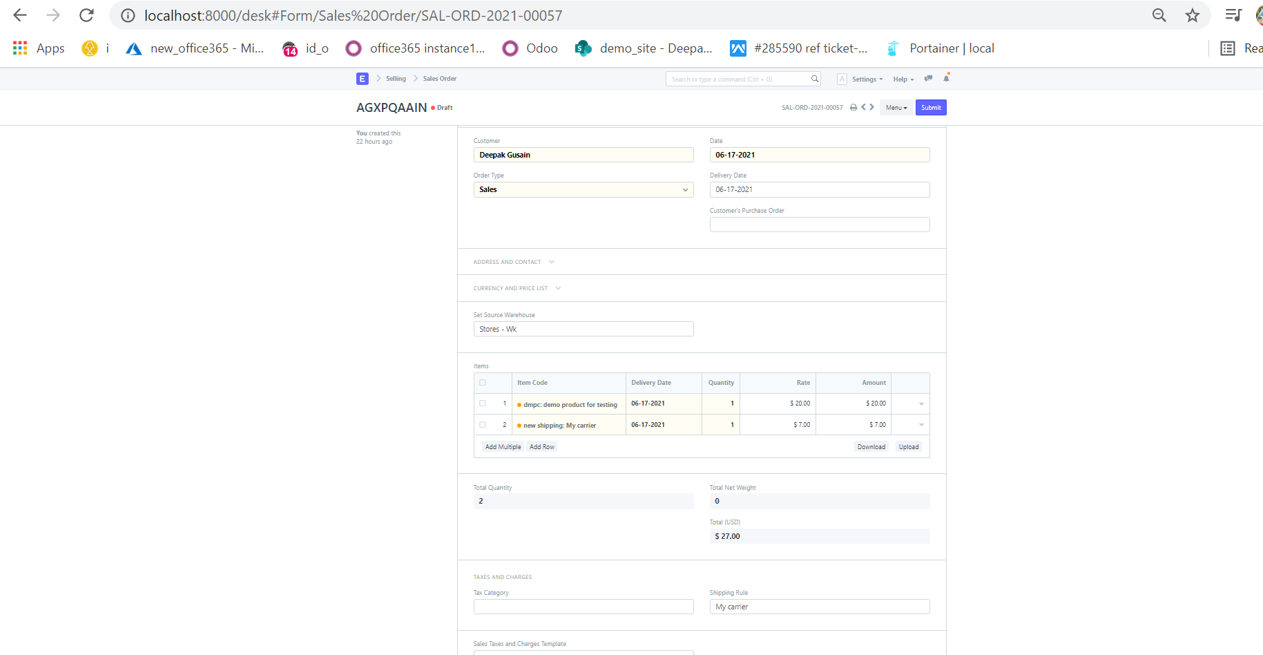 Prestashop ERPnext Connector