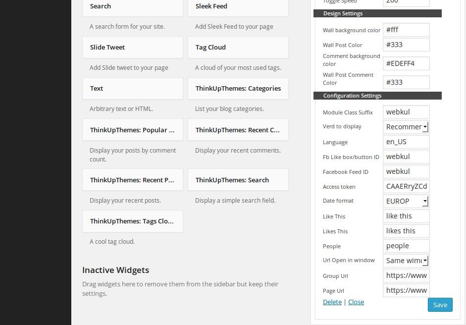 Social Wall Feeds for Wordpress