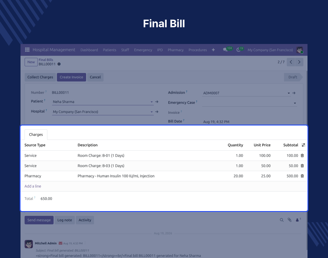 Odoo Hospital Management System