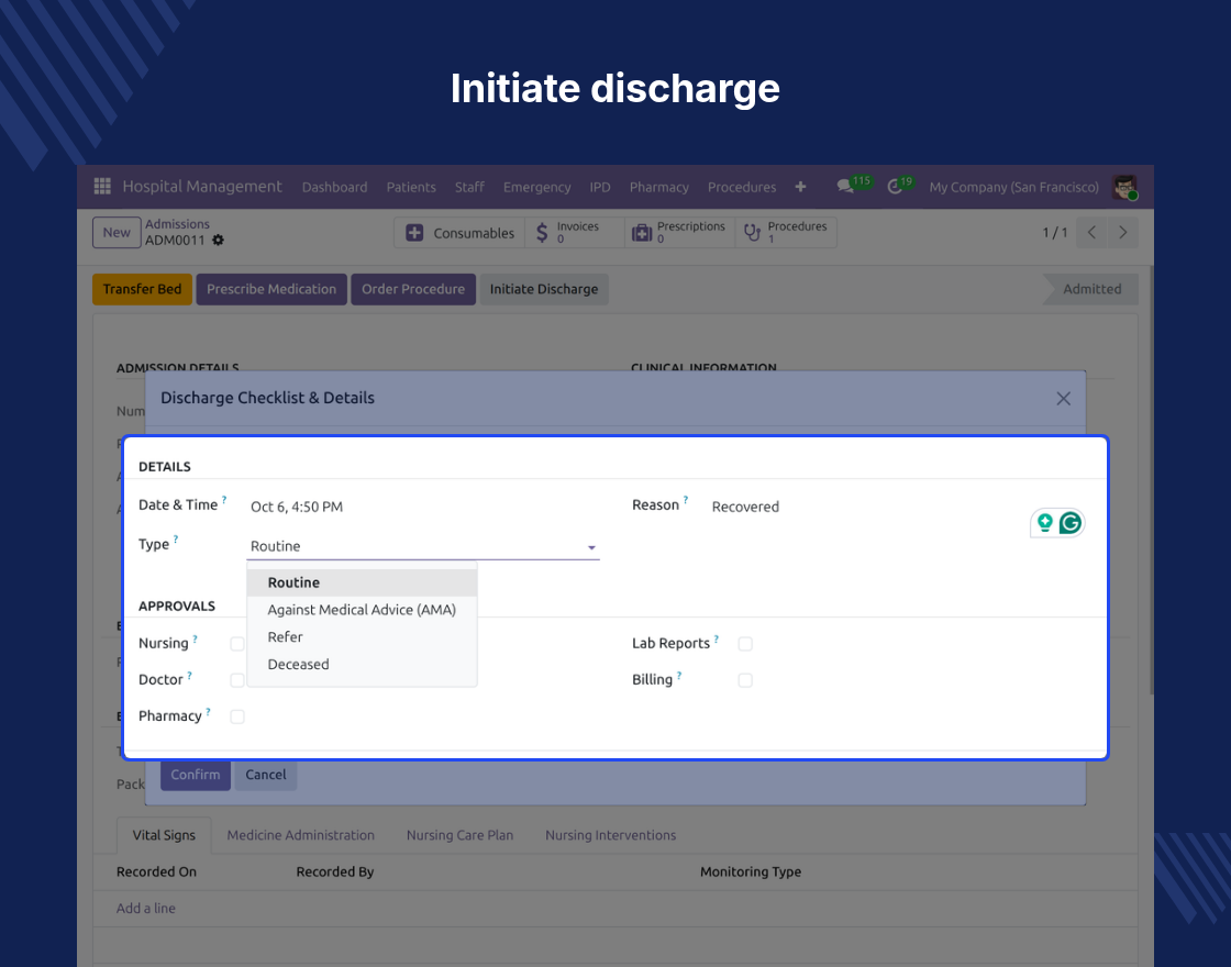 Odoo Hospital Management System