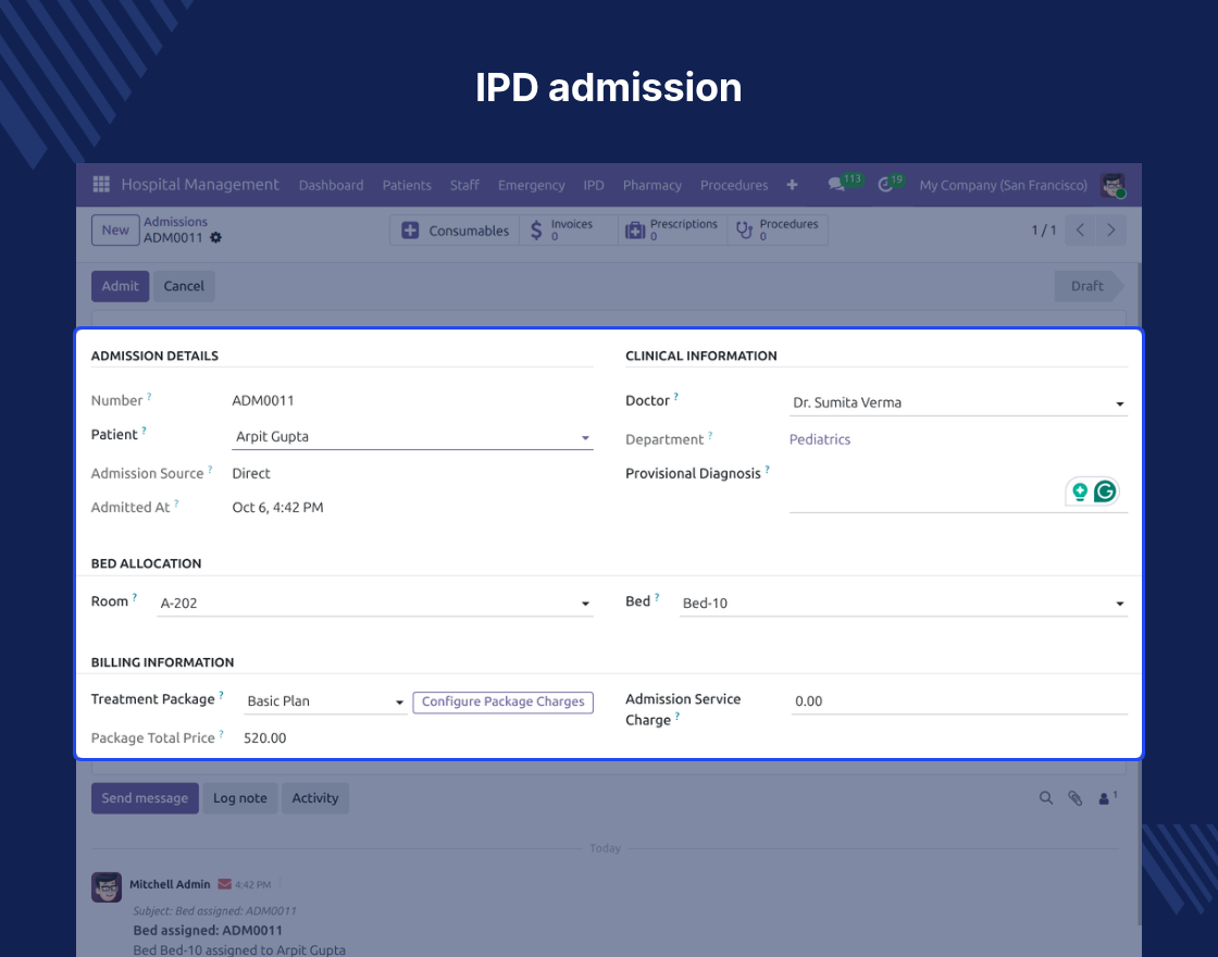 Odoo Hospital Management System