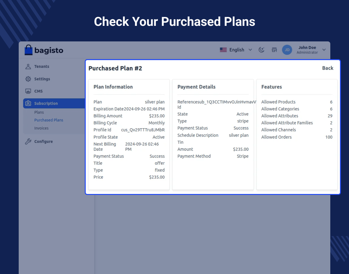 Laravel eCommerce SaaS Subscription