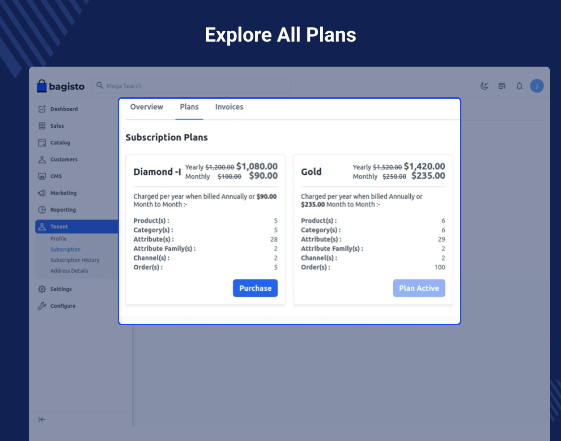 Laravel eCommerce SaaS Subscription