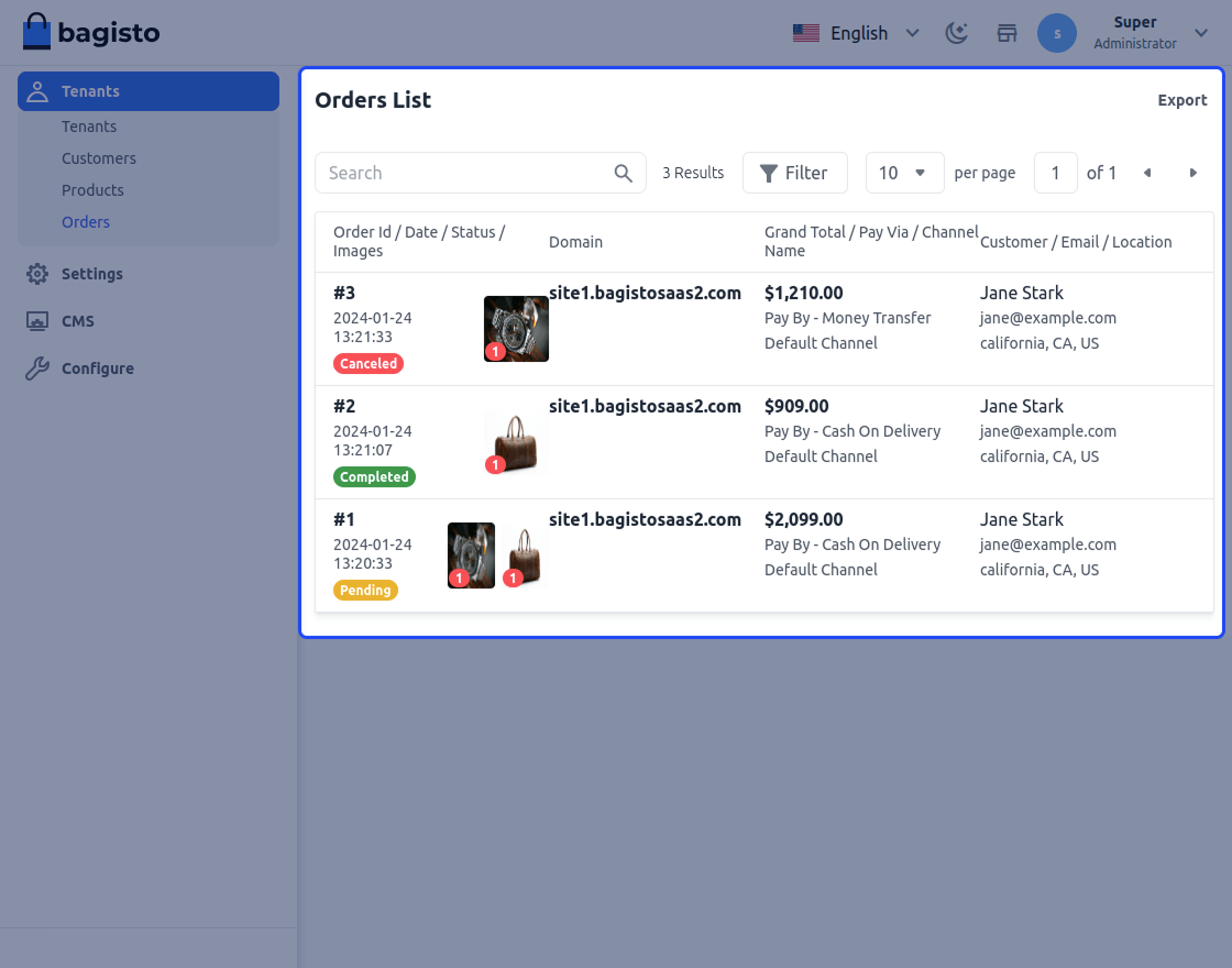 Laravel e-Commerce Multi Company SaaS Module