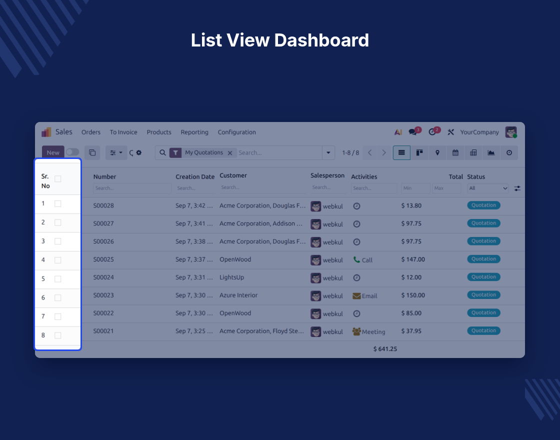 Odoo List View Manager