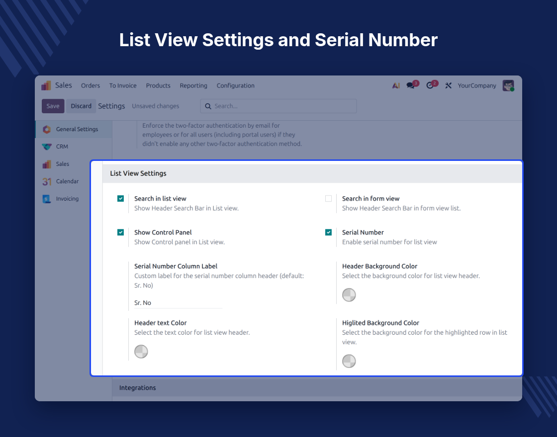 Odoo List View Manager