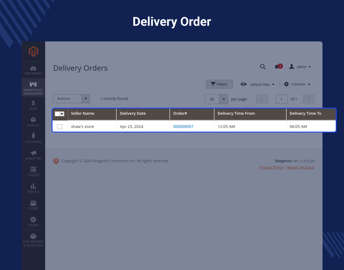 Magento 2 Delivery Time Slot Marketplace Add-On