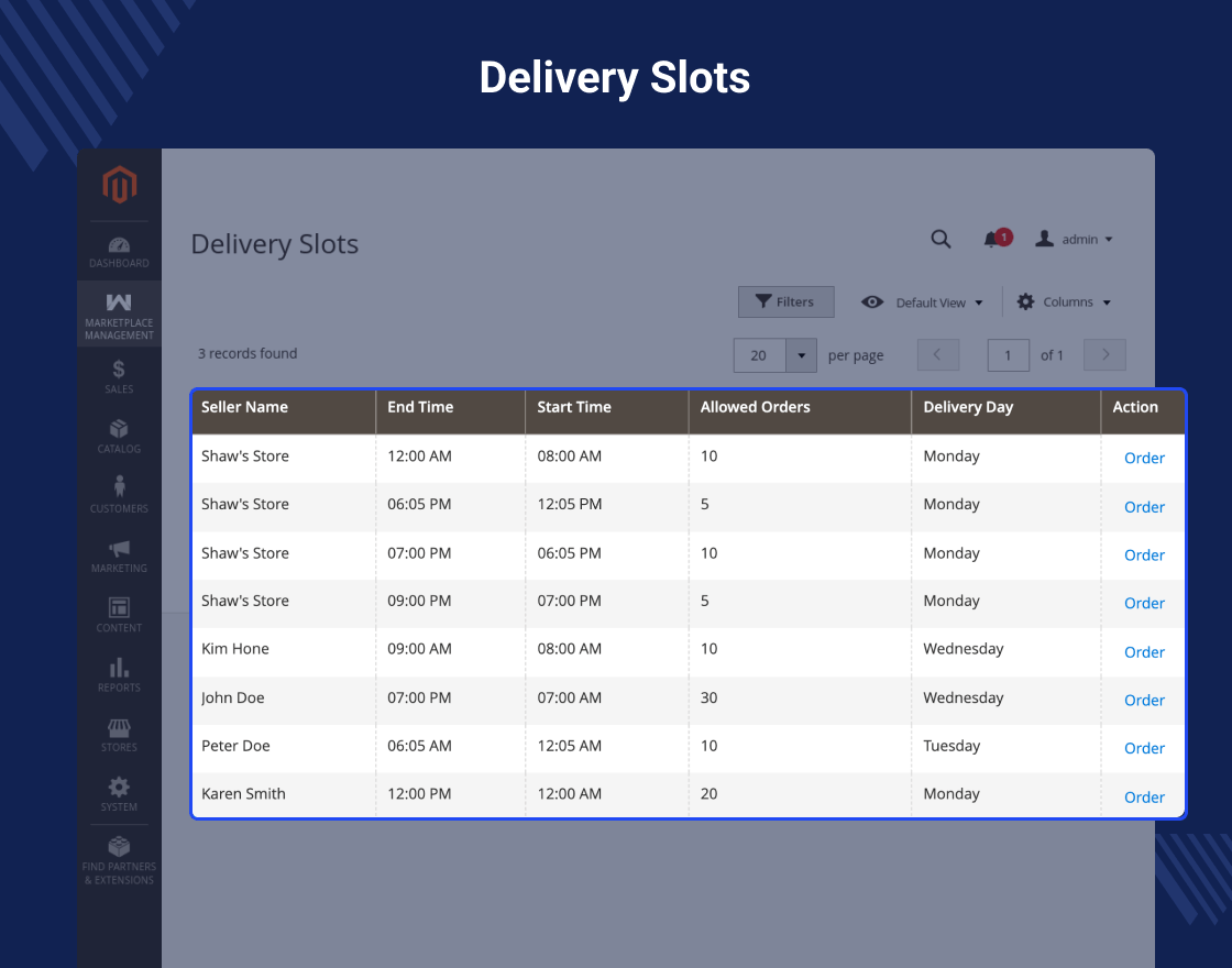 Magento 2 Delivery Time Slot Marketplace Add-On