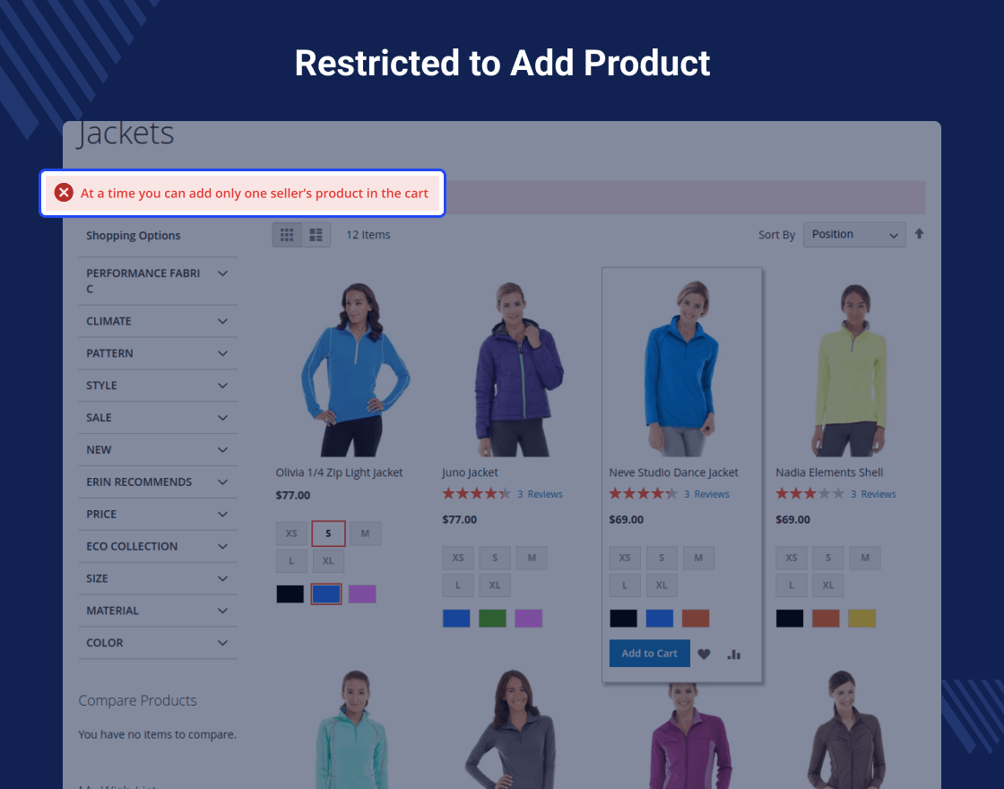 Magento 2 Single Seller Checkout Marketplace Add-on