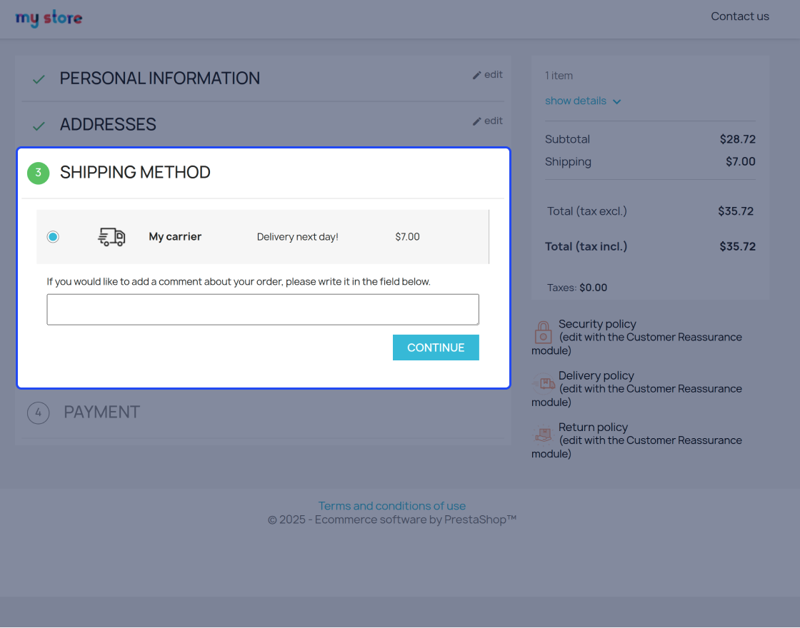 Prestashop Combination Wise Shipping