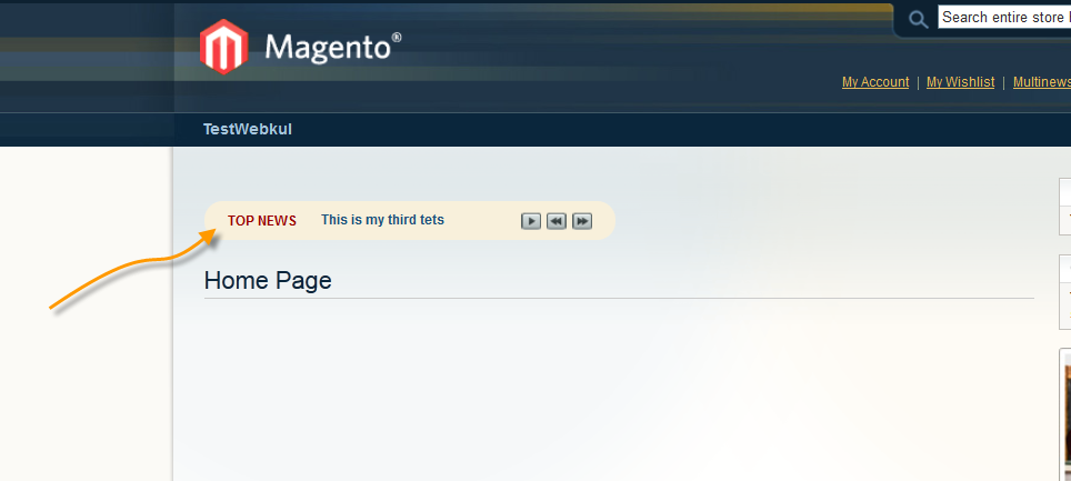 Magento (OpenMage) News Ticker