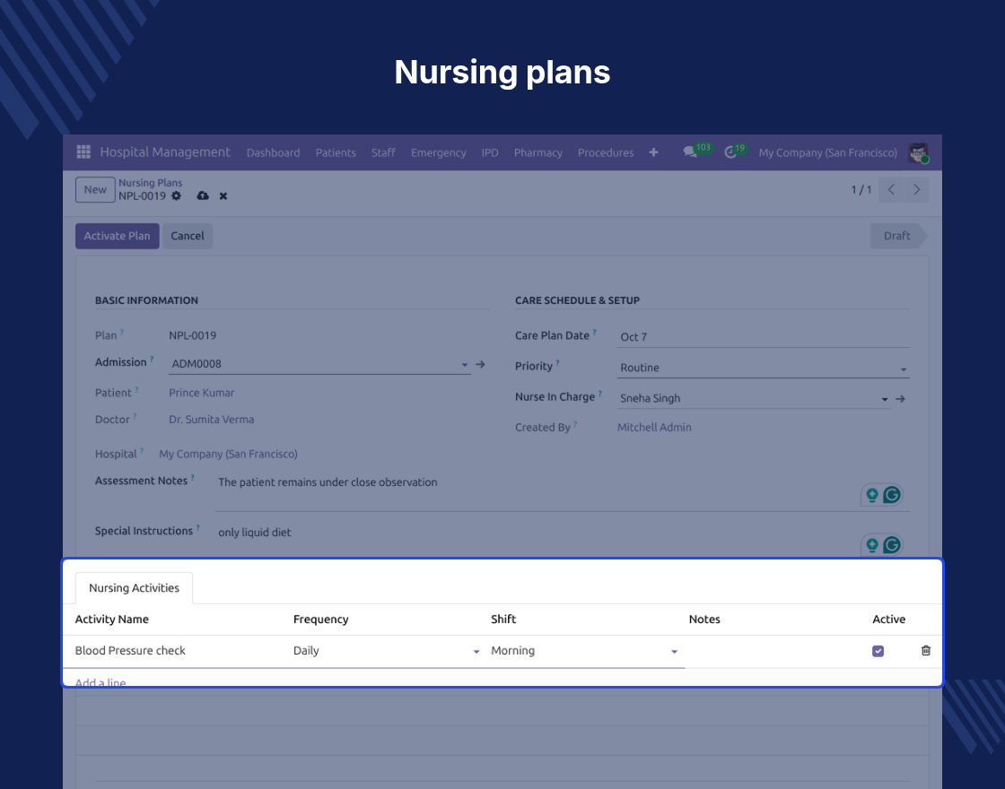 Odoo Hospital Management System