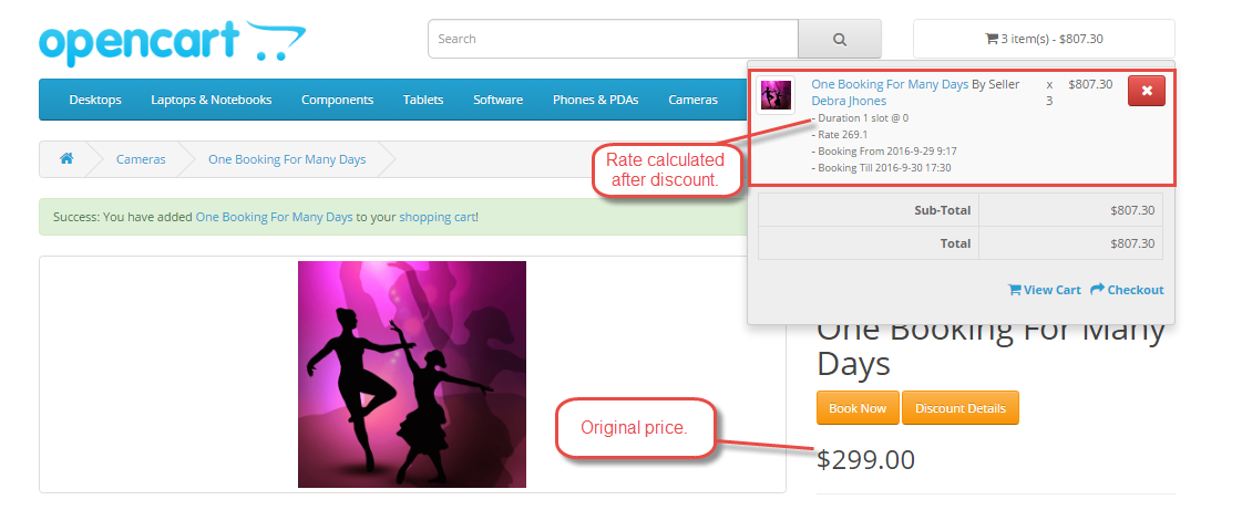 Opencart Marketplace Advanced Booking Reservation Discount