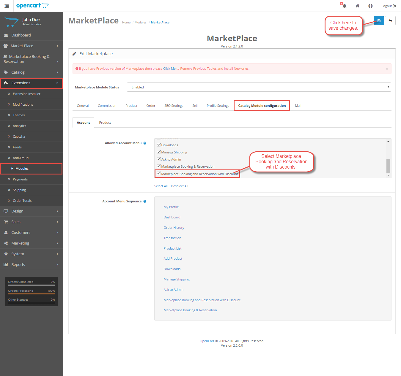 Opencart Marketplace Advanced Booking Reservation Discount