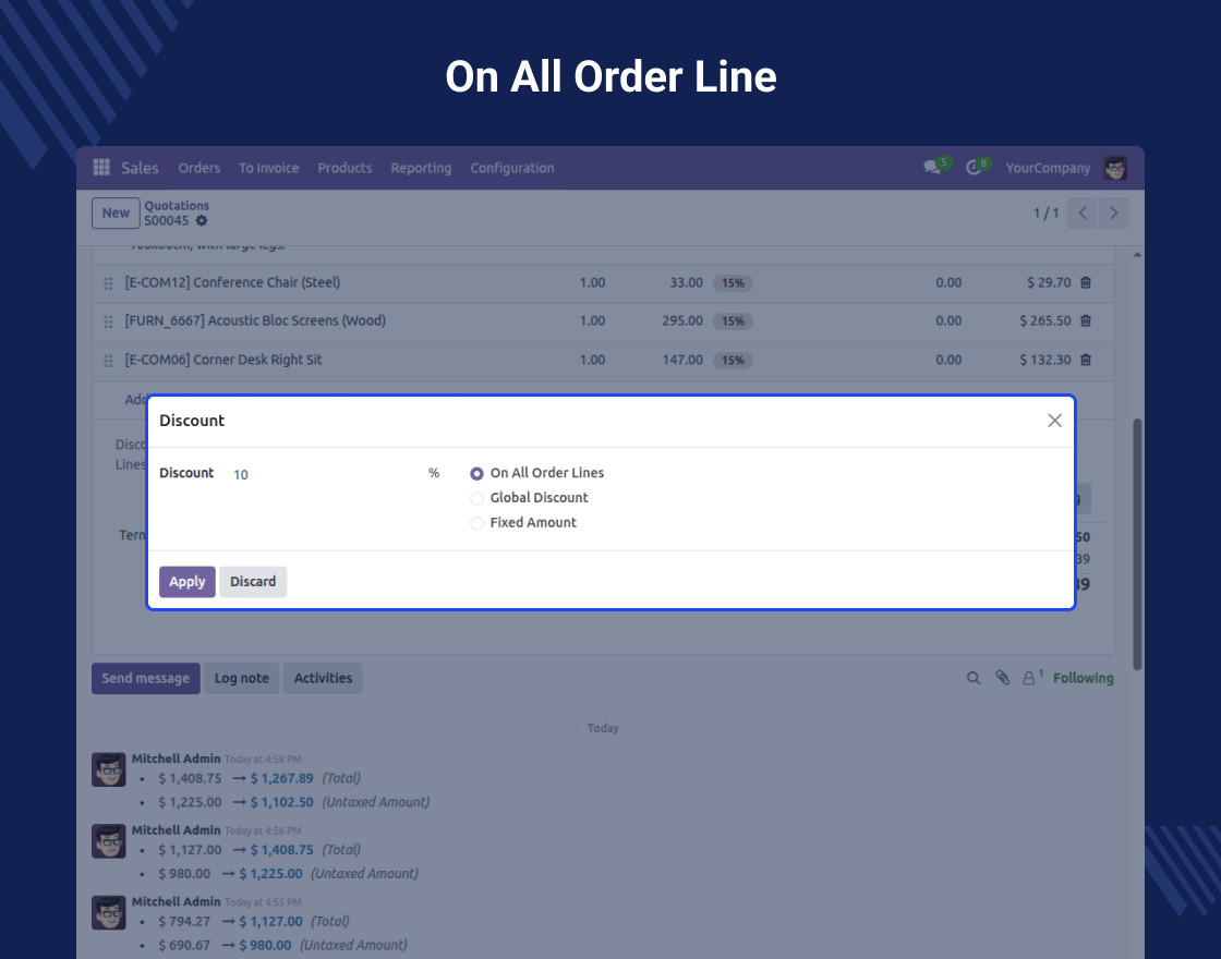 Odoo Advance Discount Tracking