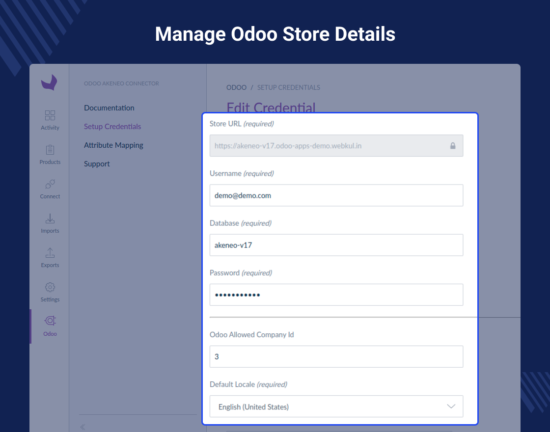 Odoo Akeneo Connector