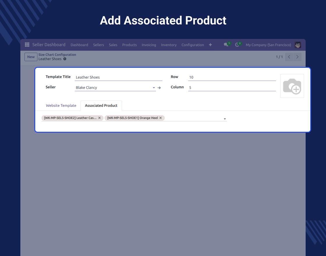 Odoo Marketplace Seller Product Size Chart