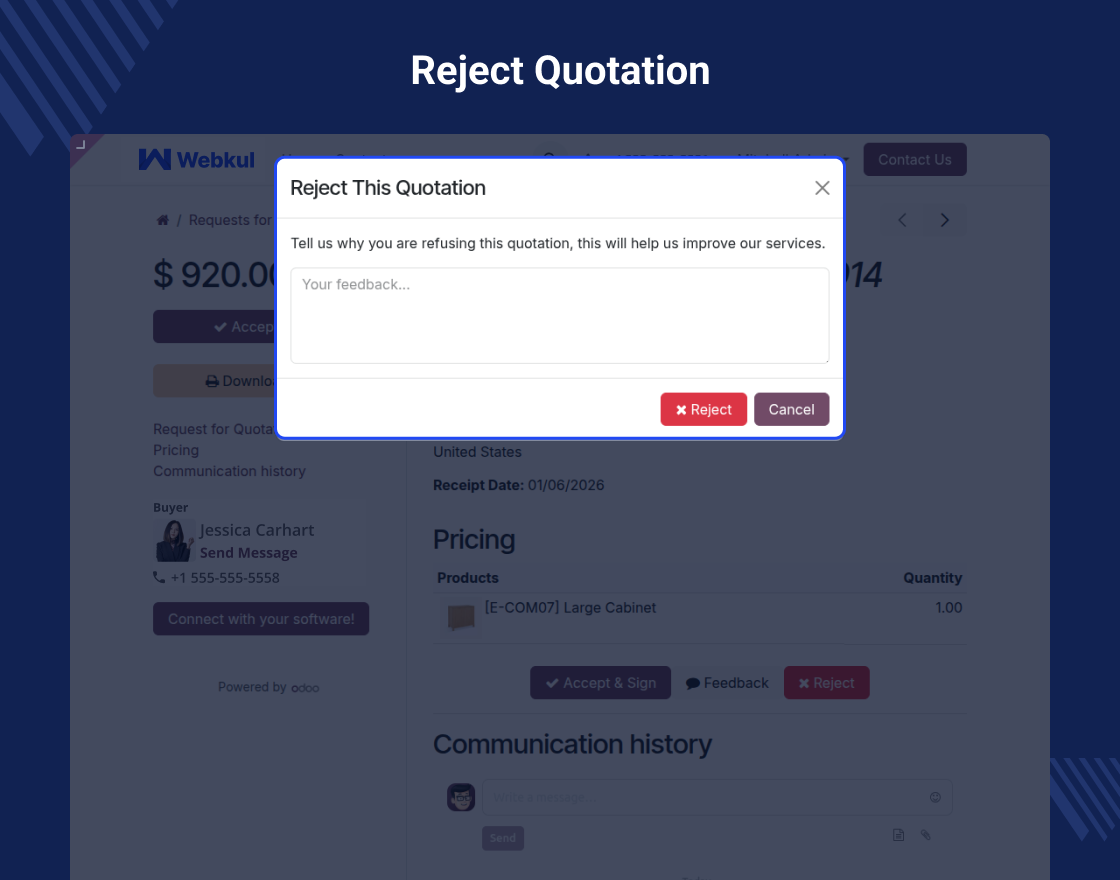 Odoo Portal Purchase Signature