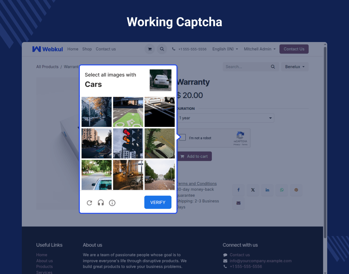 Odoo Website Google reCAPTCHA
