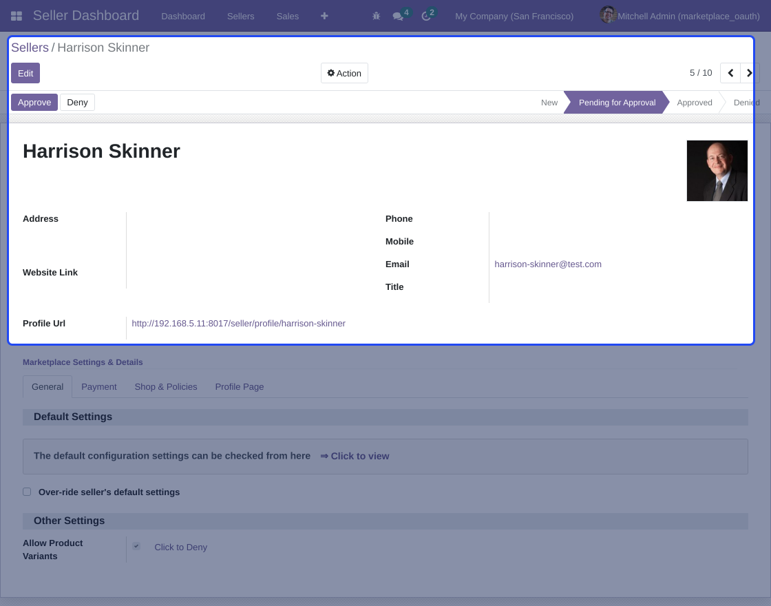 Odoo Marketplace Seller OAuth Signup