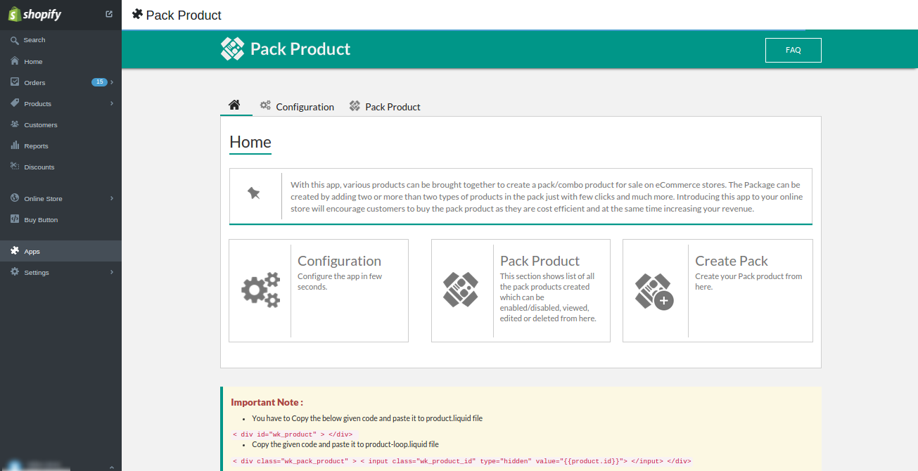 Pack and Combo Product for Shopify