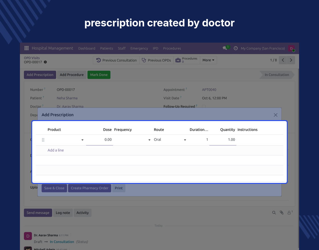 Odoo Hospital Management System
