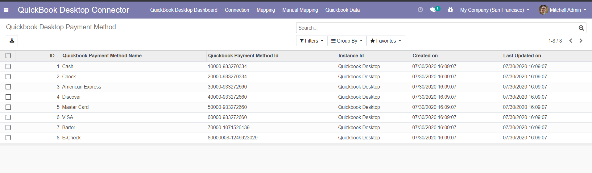 Odoo QuickBooks Desktop Connector