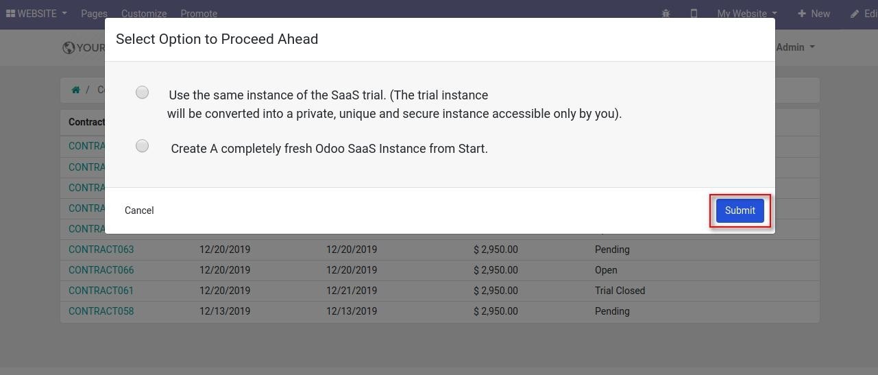 Odoo SaaS Kit Trial