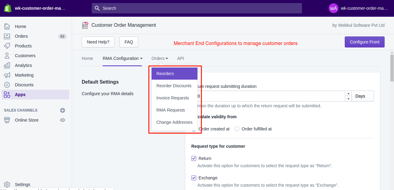 Customer Order Management for Shopify