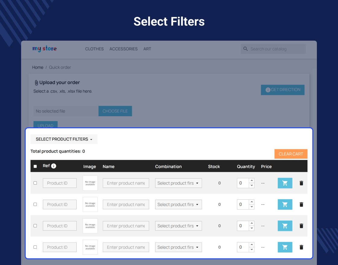 Prestashop Quick Order 